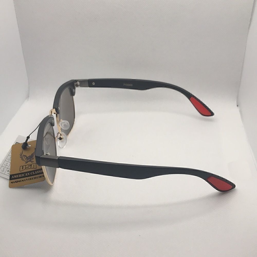 American Classic Retro Black Frame Blue Multi Lens - Picture 3 of 3